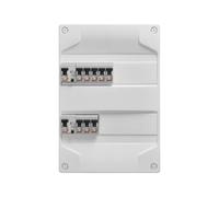 Debflex - Scatola preattrezzata 2 file 1xID 40A tipo A, 1xID 63A tipo AC, 2x10A, Pannelli montati - Armadi modulari - Interni pre-impiombati - 707648