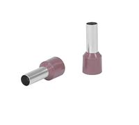 DEBFLEX - Terminale per filo elettrico pre-isolato 10 mm² - Capocorda a crimpare per cablaggio elettrico - Connettore elettrico - Metallo - Marrone - Confezione da 10 punte