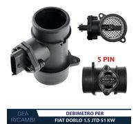 Debimetro Misuratore Massa Aria per FIAT DOBLO 1.3 JTD 51KW 2004-2006 MFFT000