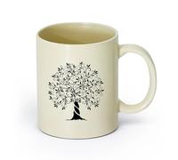 DEBINGY Bicchieri in per la casa L'essenza dell'albero della vita （11oz/320ml） per caffè, zuppa, tè, latte, latte macchiato, cioccolata calda, donna, uomo Giallo chiaro