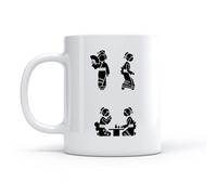 DEBINGY Caffè e bevande calde Geisha motivi giapponesi ragazze silhouette ragazze saloni di bellezza （11oz/320ml） per espresso