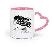 DEBINGY ceramica Bicchieri in ceramica per la casa Salone di bellezza, moda, parrucchiere per bambini （11oz/320ml） Uso in bar o ristorante Rosa