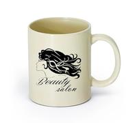 DEBINGY ceramica Bicchieri in ceramica per la casa Salone di bellezza, moda, parrucchiere per bambini （11oz/320ml） Uso in bar o ristorante Giallo chiaro