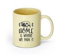 DEBINGY ceramica Caffè e bevande calde Casa è dove parcheggiamo la nostra auto Preventivo Tour Bus Style （11oz/320ml） Porcellana fine (ceramica) Beige