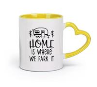 DEBINGY ceramica Caffè e bevande calde Casa è dove parcheggiamo la nostra auto Preventivo Tour Bus Style （11oz/320ml） Porcellana fine (ceramica) Giallo