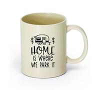 DEBINGY ceramica Caffè e bevande calde Casa è dove parcheggiamo la nostra auto Preventivo Tour Bus Style （11oz/320ml） Porcellana fine (ceramica) Giallo chiaro