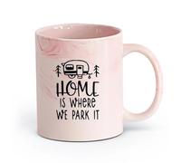 DEBINGY ceramica Caffè e bevande calde Casa è dove parcheggiamo la nostra auto Preventivo Tour Bus Style （11oz/320ml） Porcellana fine (ceramica) Rosa marmo