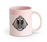 DEBINGY ceramica Caffè e bevande calde Egitto Sfinge Piramide Giza Dio Antico Egitto Faraone （11oz/320ml） per bevande calde, latte macchiato, cappuccino Rosa marmo