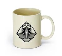 DEBINGY ceramica Caffè e bevande calde Egitto Sfinge Piramide Giza Dio Antico Egitto Faraone （11oz/320ml） per bevande calde, latte macchiato, cappuccino Giallo chiaro