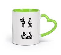 DEBINGY ceramica Caffè e bevande calde Geisha motivi giapponesi ragazze silhouette ragazze saloni di bellezza （11oz/320ml） per espresso Verde
