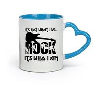 DEBINGY ceramica Caffè e bevande calde Il rock è me Citazione Chitarra Metal Band Studio musicale （11oz/320ml） per espresso, set da tè Blu