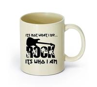 DEBINGY ceramica Caffè e bevande calde Il rock è me Citazione Chitarra Metal Band Studio musicale （11oz/320ml） per espresso, set da tè Giallo chiaro