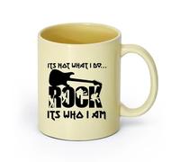 DEBINGY ceramica Caffè e bevande calde Il rock è me Citazione Chitarra Metal Band Studio musicale （11oz/320ml） per espresso, set da tè Beige