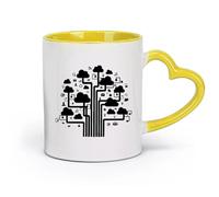 DEBINGY ceramica Caffè e bevande calde Internet Cloud Tecnologia Comunicazione It Gamer Zone Game Room Boy （11oz/320ml） Porcellana fine (ceramica) Giallo