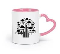 DEBINGY ceramica Caffè e bevande calde Internet Cloud Tecnologia Comunicazione It Gamer Zone Game Room Boy （11oz/320ml） Porcellana fine (ceramica) Rosa