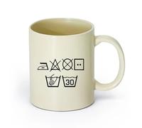 DEBINGY ceramica Caffè e bevande calde Simboli per la lavanderia, cartelli per la cucina e il bagno （11oz/320ml） per Tè, caffè e bevande calde Giallo chiaro