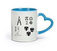 DEBINGY ceramica Personalizzata Tazze Simboli matematici Scuola di matematica Scienza matematica （11oz/320ml） Ottimo per casa, ufficio, bar, idee regalo Blu