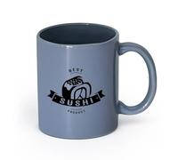 DEBINGY ceramica Tazza - Ceramica Prodotti di Sushi Assapora la Cucina Giapponese Cucina Unica del Ristorante （11oz/320ml） Bar o regalo Blu grigio