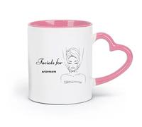 DEBINGY ceramica Tazza - Ceramica Trattamento viso Logo femminile Spa Salone di bellezza Centro di cura della pelle Massaggio rilassante per il corpo （11oz/320ml） Bar o regalo Rosa