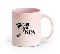 DEBINGY ceramica Tazza da caffè Centro benessere Centro benessere Centro benessere Salone di bellezza Centro benessere per il viso femminile （11oz/320ml） per espresso Rosa marmo