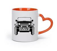 DEBINGY ceramica Tazza da caffè - Ceramica classica Buggy Man Boy （11oz/320ml） la colazione, matrimoni, compleanni, regali per donne, festa del papà, mamma, ragazze, ragazzi Arancione