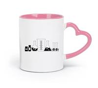 DEBINGY ceramica Tazza da caffè con manico - Ceramica classica Chimica di laboratorio （11oz/320ml） Regalo divertente per amanti del caffè, migliori amici, colleghi e amici Rosa