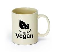 DEBINGY ceramica Tazza da caffè con manico - Ceramica classica Salute vegetariana （11oz/320ml） Ufficio, casa, bar, lavabile in lavastoviglie e adatto al microonde Giallo chiaro