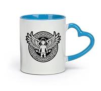 DEBINGY ceramica Tazza da caffè con manico - Ceramica classica simbolo del dio eros （11oz/320ml） Ufficio, casa, bar, lavabile in lavastoviglie e adatto al microonde Blu