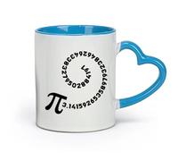 DEBINGY ceramica Tazza da caffè elegante 3.14 pi greco spirale numero irrazionale matematica banner matematico （11oz/320ml） per uomo e donna Blu