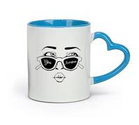 DEBINGY ceramica Tazza da caffè elegante Tu citazioni fantastiche e ispiratrici per il salone di bellezza （11oz/320ml） per tè, caffè, latte, cappuccino Blu