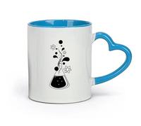 DEBINGY ceramica Tazza da caffè in ceramica Chimica Scienza Educazione Atomo Molecola Bottiglia Scuola Bambini （11oz/320ml） per casa e ufficio Blu