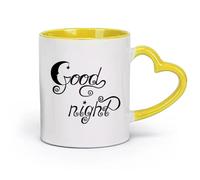 DEBINGY ceramica Tazza da caffè in ceramica Citazioni della buonanotte per bambini con sogni di luna （11oz/320ml） per tè, caffè, infuso caldo Giallo