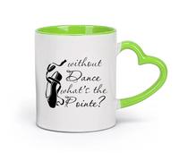 DEBINGY ceramica Tazza da caffè in ceramica Citazioni di ispirazione per la danza, Ballet Point Dance Studio （11oz/320ml） per casa e ufficio Verde