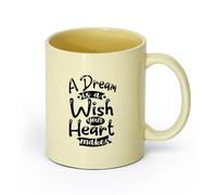 DEBINGY ceramica Tazza da caffè in ceramica un sogno è un desiderio espresso dal tuo cuore citazioni tipografiche （11oz/320ml） Ristorante, ufficio Beige