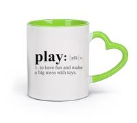 DEBINGY ceramica Tazza da tè e caffè alla moda Citazioni sulle parole del giocatore, dizionario della sala giochi （11oz/320ml） Ristorante, ufficio Verde