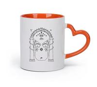 DEBINGY ceramica Tazza da tè e caffè alla moda Il dormitorio dei ragazzi nel film Le miniere di Moria （11oz/320ml） e bevande calde, espresso Arancione