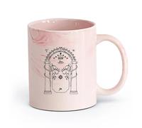 DEBINGY ceramica Tazza da tè e caffè alla moda Il dormitorio dei ragazzi nel film Le miniere di Moria （11oz/320ml） e bevande calde, espresso Rosa marmo