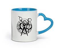 DEBINGY ceramica Tazza da tè e caffè alla moda Parrucchiere Salone di bellezza Barbiere Forbici Parrucchiere Stilista （11oz/320ml） Bar o regalo Blu