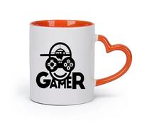 DEBINGY ceramica Tazza da tè e caffè alla moda Videogiochi Gamebox Caricamento Controller Fortezza di gioco （11oz/320ml） e adatte al microonde Arancione