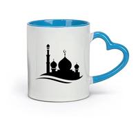 DEBINGY ceramica Tazza da tè in ceramica Architettura della moschea musulmana dell'Islam arabo （11oz/320ml） Ottimo per casa, ufficio, bar, idee regalo Blu