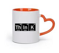 DEBINGY ceramica Tazza da tè in ceramica Parola di pensiero Elementi chimici Scienza Chimica （11oz/320ml） Tazze da caffè in ceramica per casa o lavoro Arancione