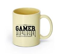DEBINGY ceramica Tazza da tè in ceramica Ragazzo giocatore sempre rinato Videogioco Computer Garage （11oz/320ml） per tè, cioccolata calda Beige