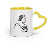 DEBINGY ceramica Tazza da tè latte in porcellana Caratteristiche dell'Impero Romano （11oz/320ml） Regalo divertente per amanti del caffè, migliori amici, colleghi e amici Giallo