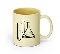 DEBINGY ceramica Tazza da tè o caffè originale Scienza Provetta Chimica Istruzione Scuola Adolescenti （11oz/320ml） Regalo per uomo o donna Beige