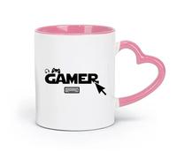 DEBINGY ceramica Tazza in ceramica originale Giochi per computer, sala giochi, controller per videogiochi （11oz/320ml） per tè, caffè, latte, cappuccino Rosa