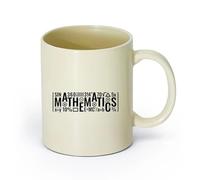 DEBINGY ceramica Tazza in ceramica per caffè, tè e cacao Iscrizione alla scuola di arte e matematica （11oz/320ml） per tè, cioccolata calda Giallo chiaro