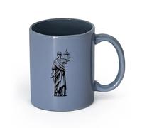 DEBINGY ceramica Tazza in ceramica per casa e ufficio Studio legale Themis, dea greca della giustizia （11oz/320ml） e bevande calde, espresso Blu grigio