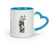 DEBINGY ceramica Tazza in ceramica per casa e ufficio Studio legale Themis, dea greca della giustizia （11oz/320ml） e bevande calde, espresso Blu