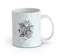 DEBINGY ceramica Tazza regalo originale Modello di strada graffiti fantasma mostro Halloween （11oz/320ml） Tazze da caffè in ceramica per casa o lavoro Blu marmo