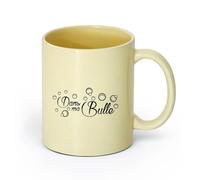 DEBINGY ceramica Tazza, tazza da caffè/tè Bagno schiuma francese Dans Ma Bulle Bagno doccia rilassante （11oz/320ml） per tè, caffè, latte, cappuccino Beige